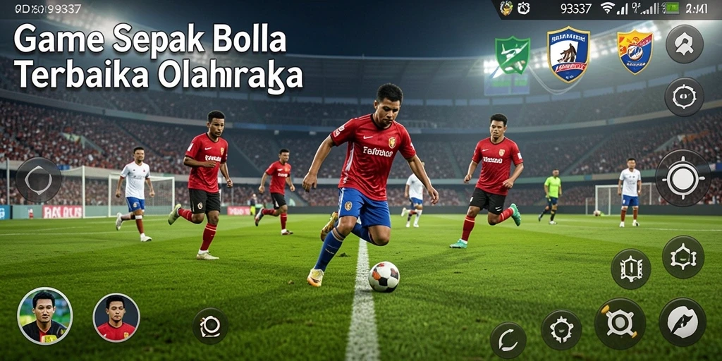 Gameplay seru dengan aksi sepak bola mendebarkan.