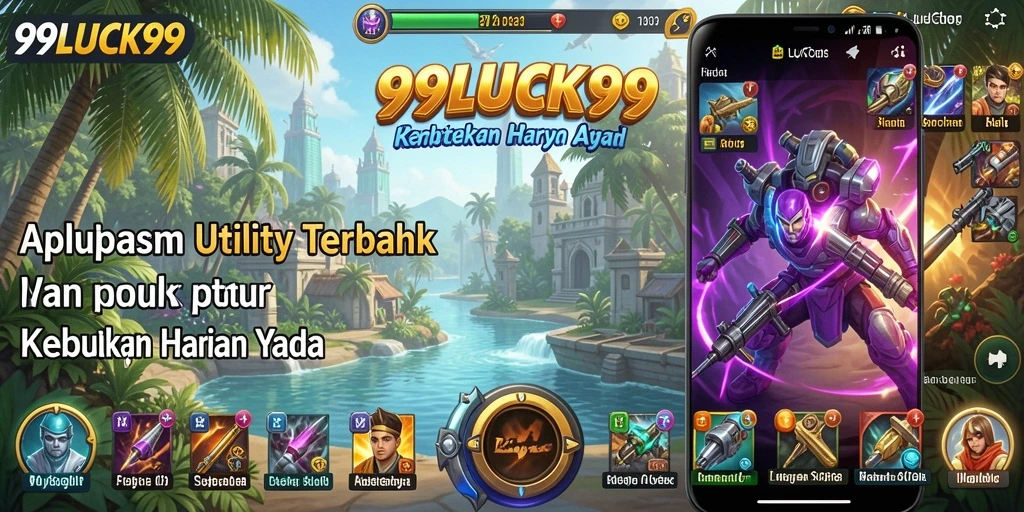 Tampilan utama aplikasi Utility 99LUCK99 yang intuitif dan mudah digunakan.