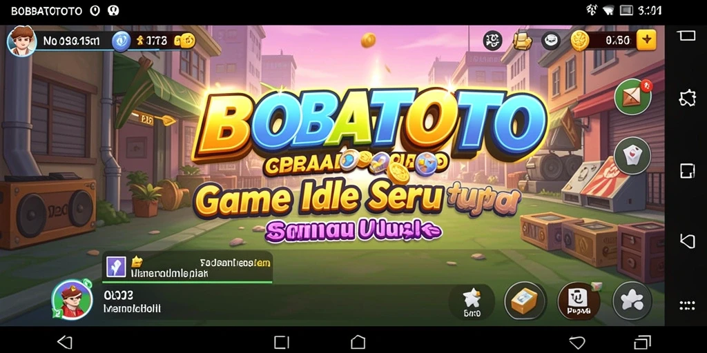 Screenshot gameplay BOBATOTO menunjukkan kemajuan dalam mengelola sumber daya.