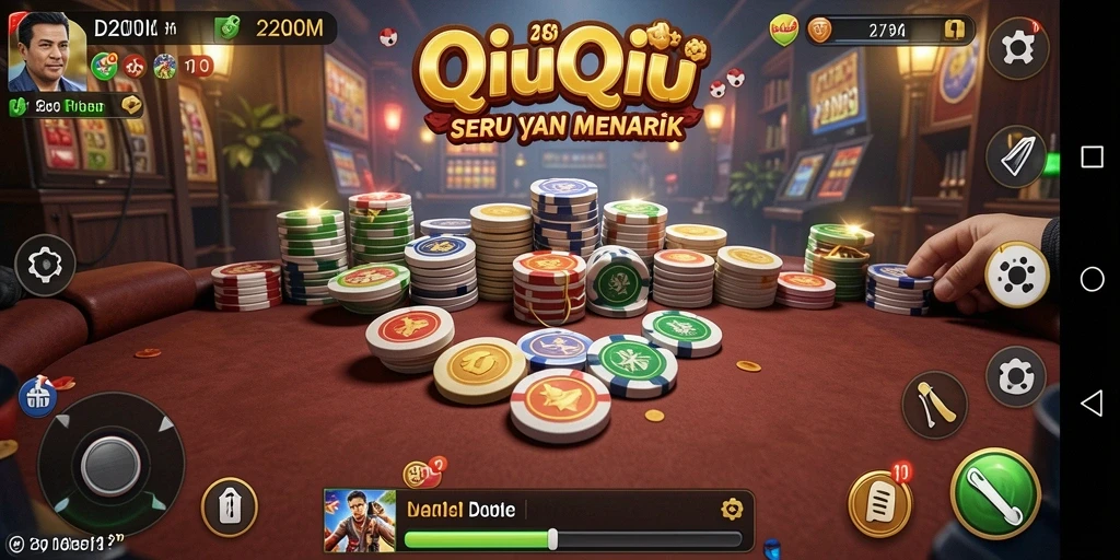Tampilan gameplay QiuQiu yang menarik dan kompetitif.