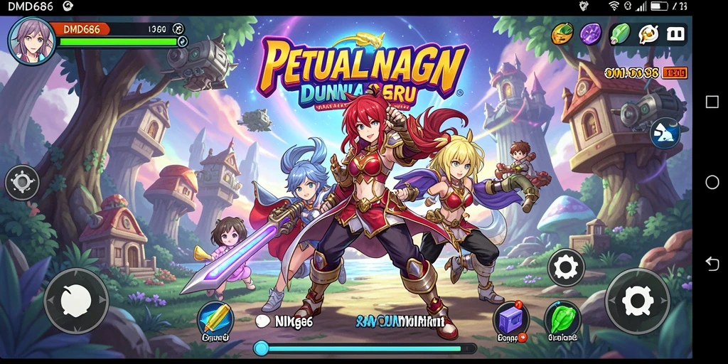 Tangkapan layar DMD686 menunjukkan karakter anime dalam aksi seru.