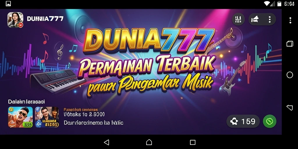 Gameplay DUNIA777 yang interaktif dan menyenangkan saat bermain musik.