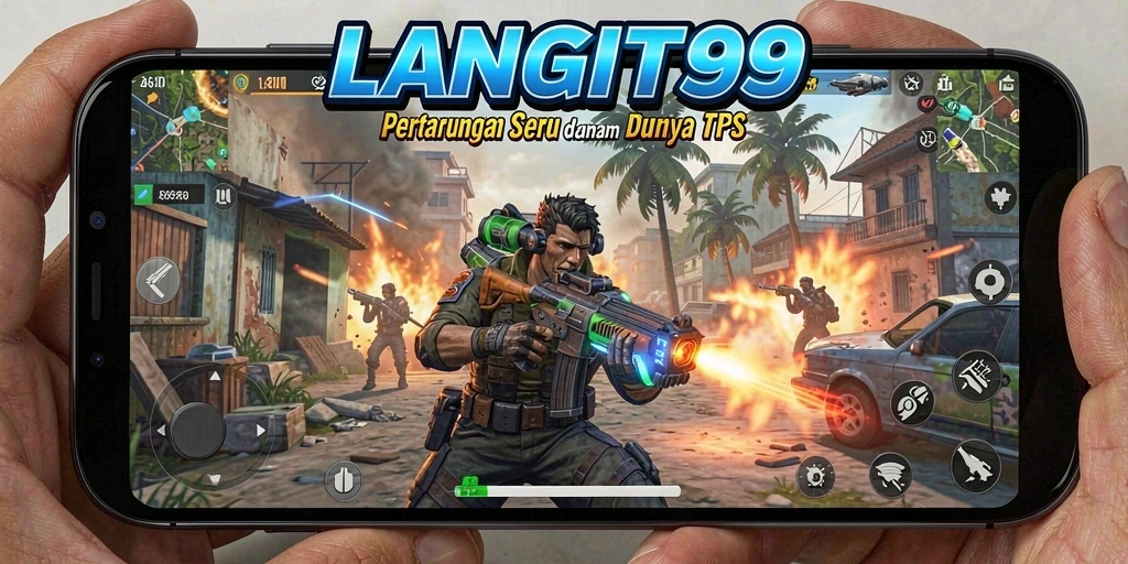 Gameplay seru dan atraktif dari LANGIT99 dalam pertempuran TPS.