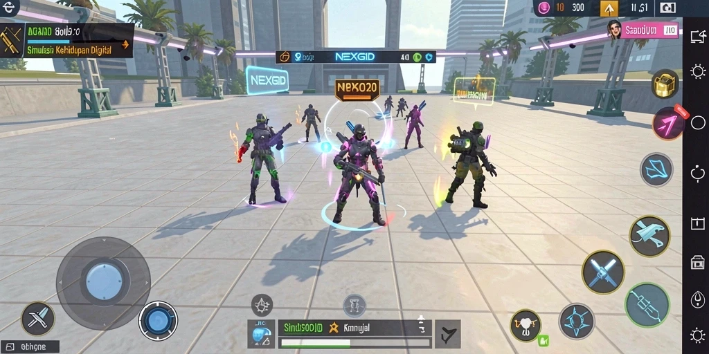 Tampilan gameplay yang menakjubkan dan interaktif di NEXGID.