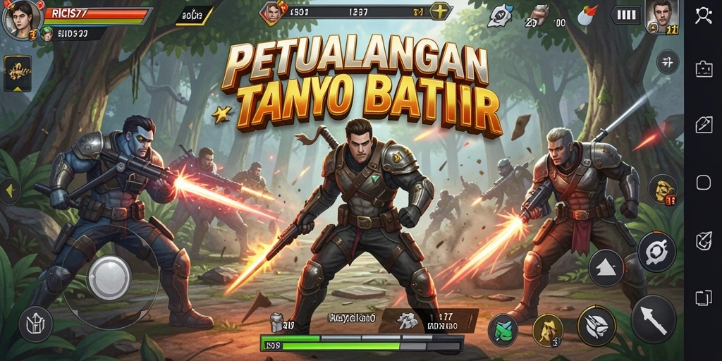 Screenshot RICIS77 menampilkan aksi epic dalam pertarungan ARPG.