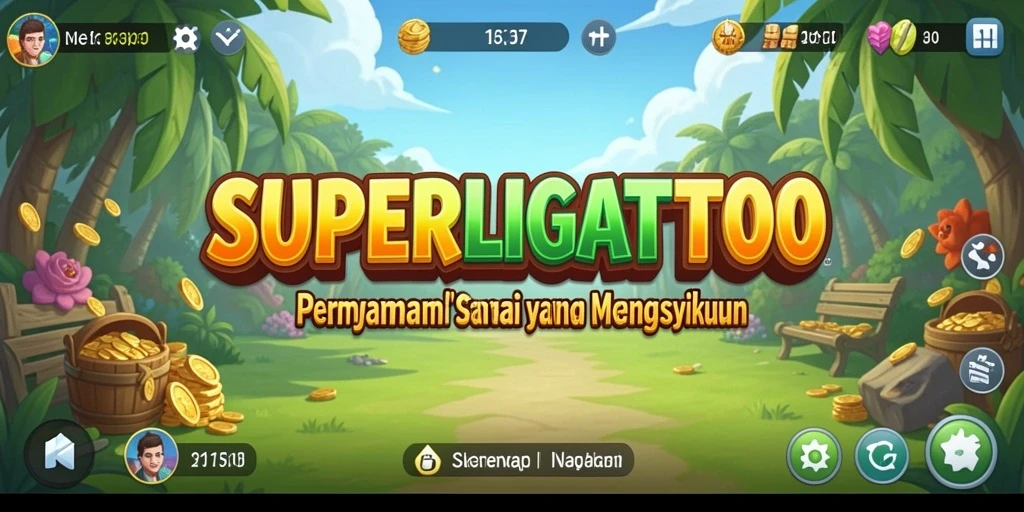 Tampilan gameplay seru dari SUPERLIGATOTO yang menarik.