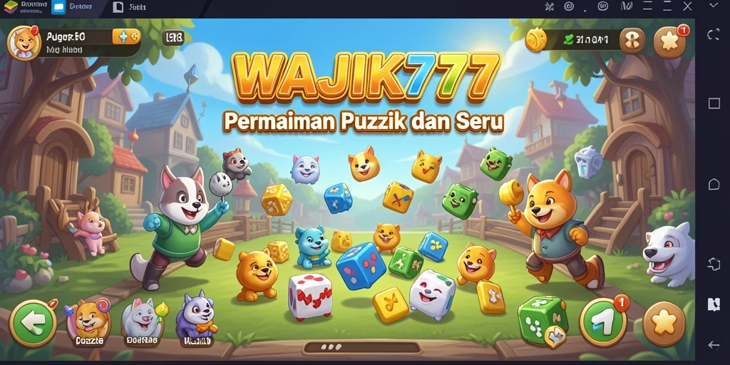 Tangkapan layar utama menunjukkan tampilan gameplay Puzzle yang seru.