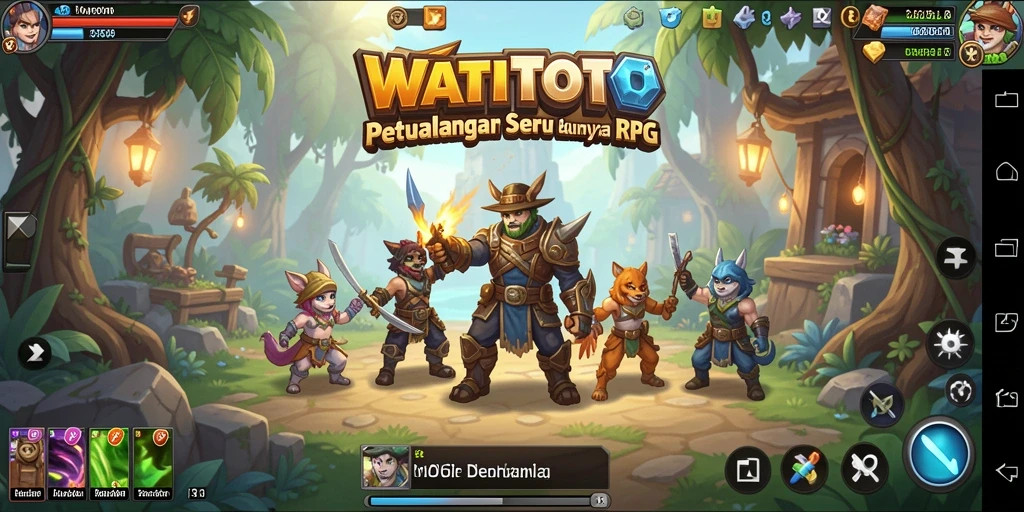 Tampilan gameplay WATITOTO yang penuh aksi dalam dunia RPG.